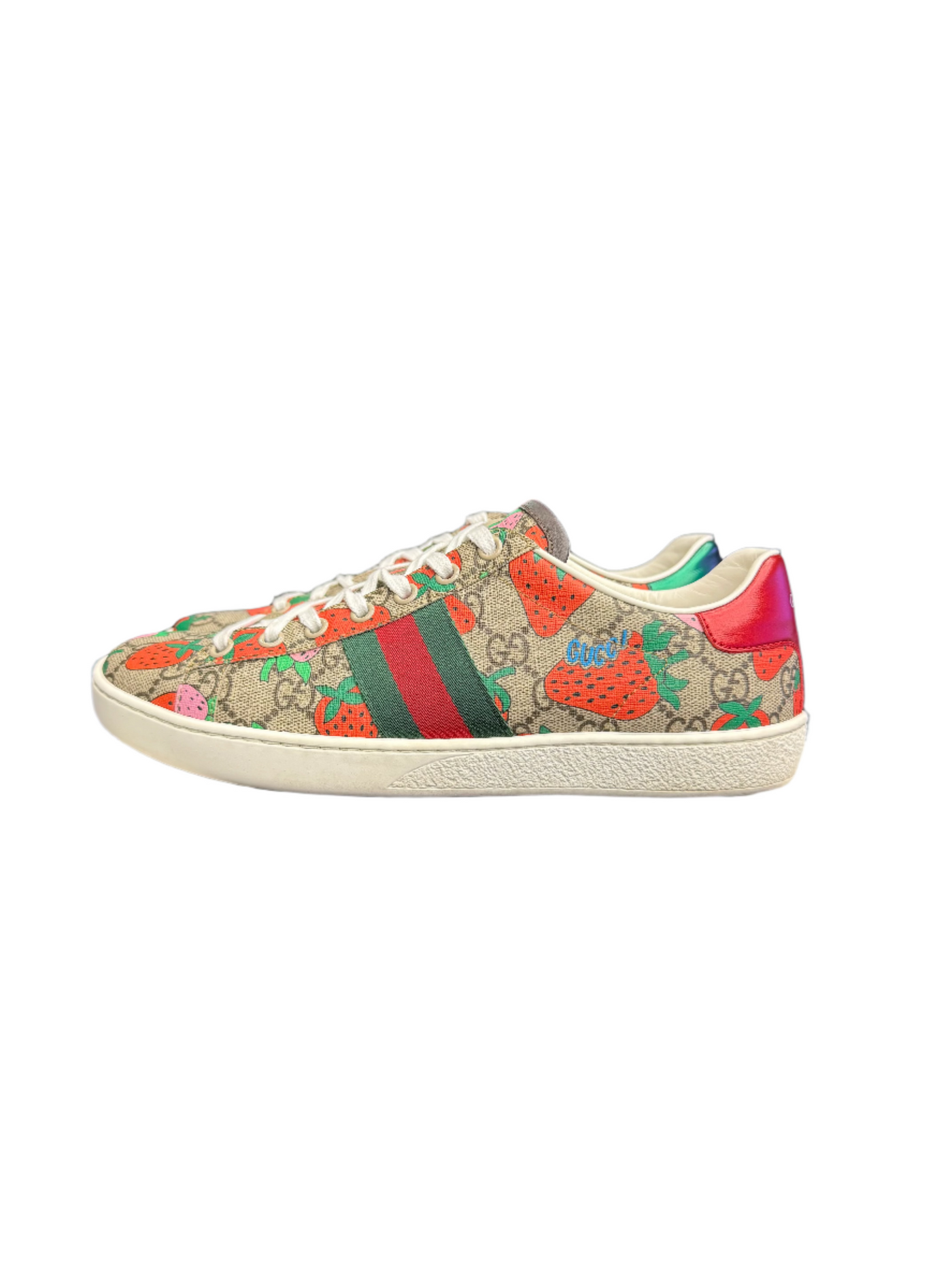 WMNS Gucci GG Supreme Ace Strawberry Beige