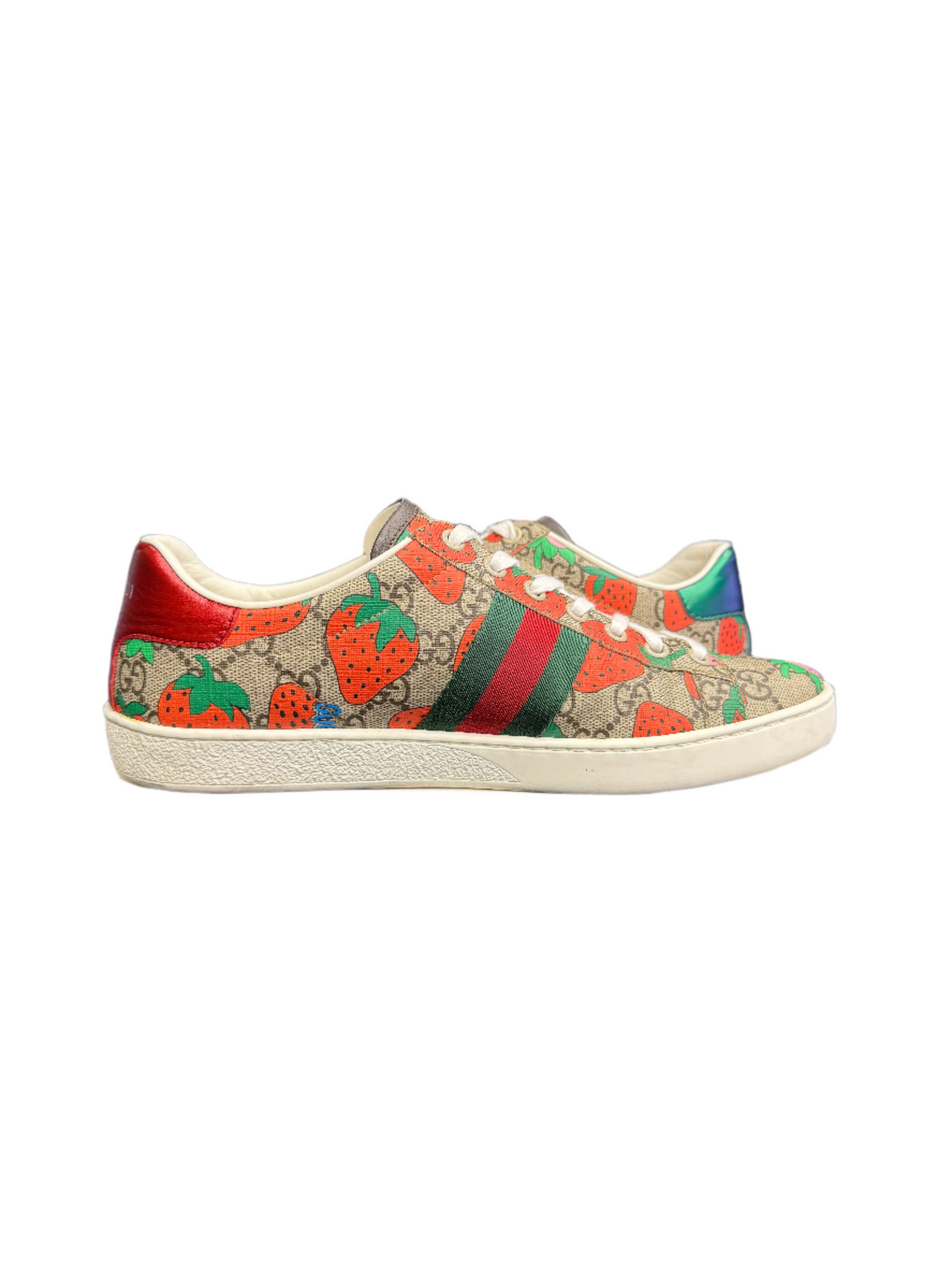 WMNS Gucci GG Supreme Ace Strawberry Beige