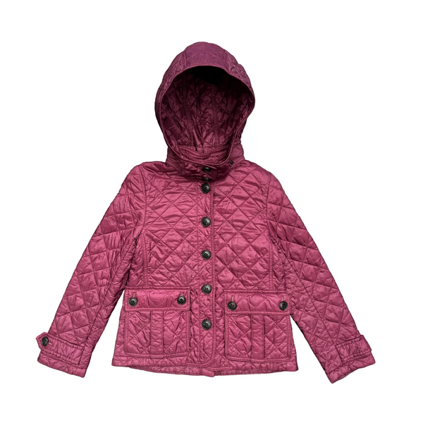 Kids Burberry Quilted Jacket Burgundy