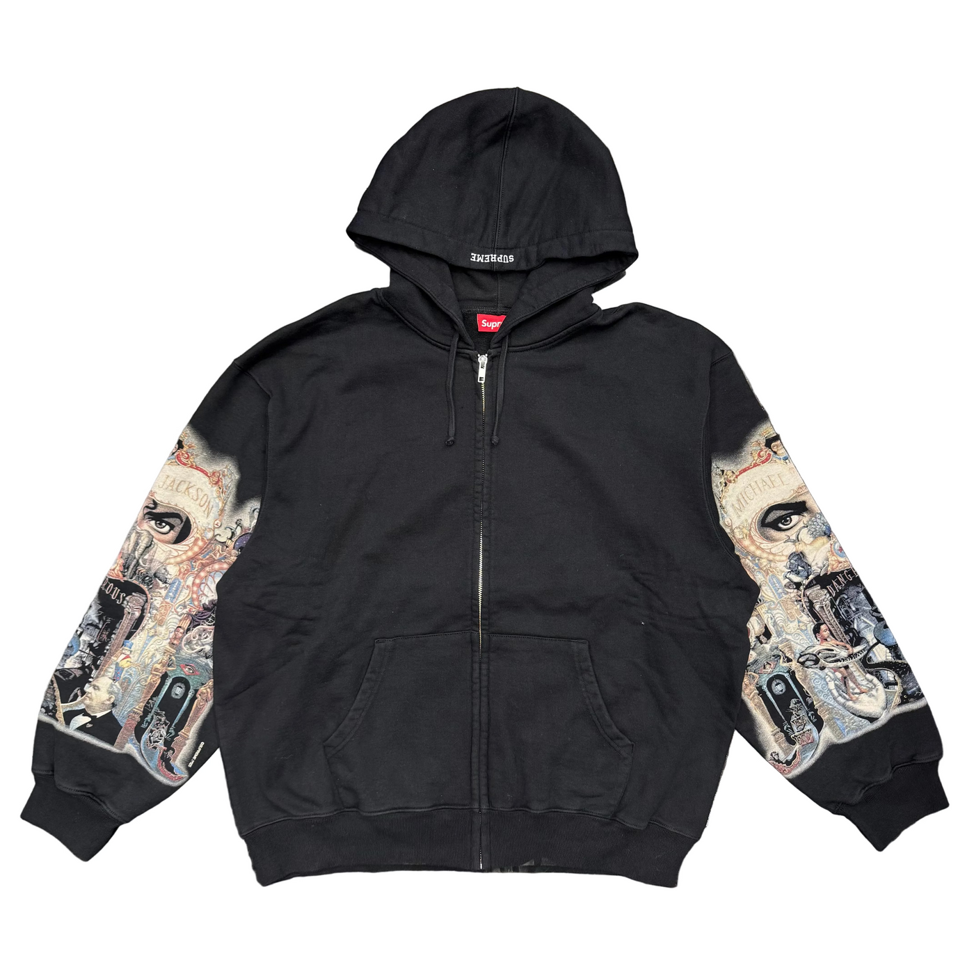 Supreme Michael Jackson Dangerous Zip Up Hooded Sweatshirt Black