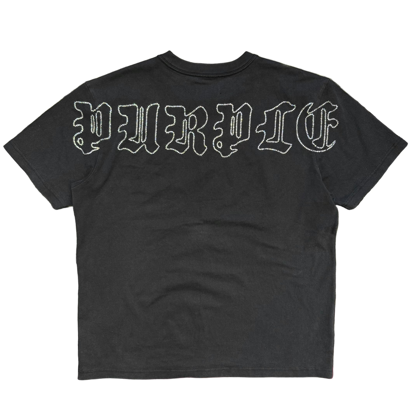 Purple Brand Gothic Crystals Tee Black