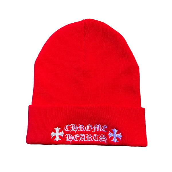 Chrome Hearts Logo Beanie Red