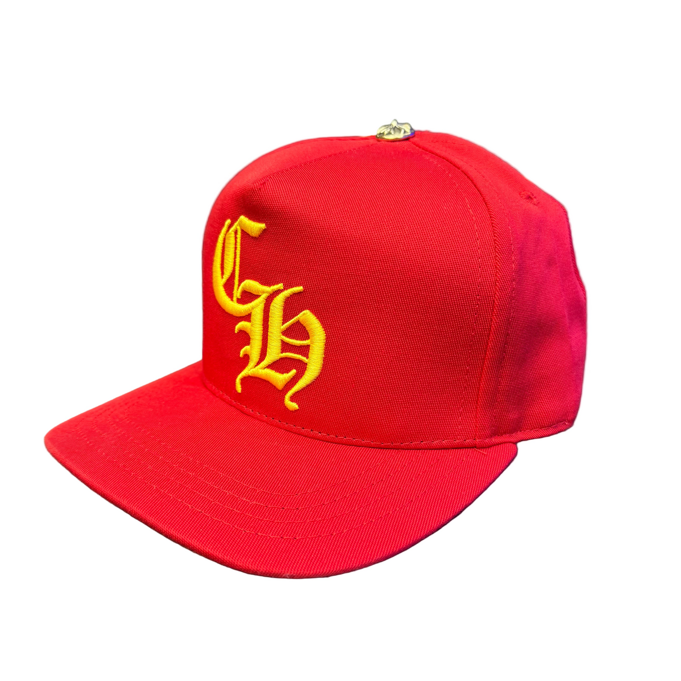 Chrome Hearts CH Logo Baseball Hat Red Yellow