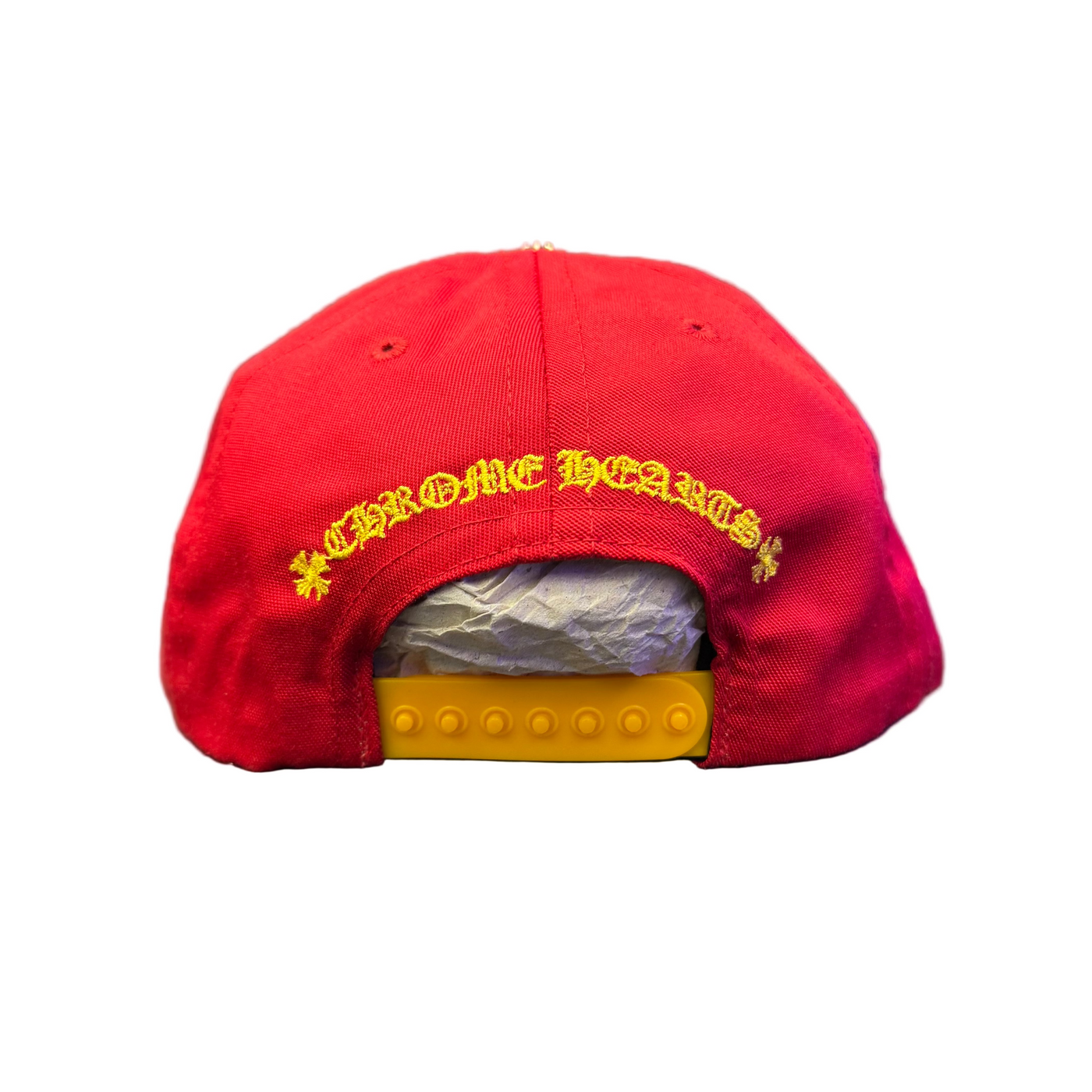 Chrome Hearts CH Logo Baseball Hat Red Yellow