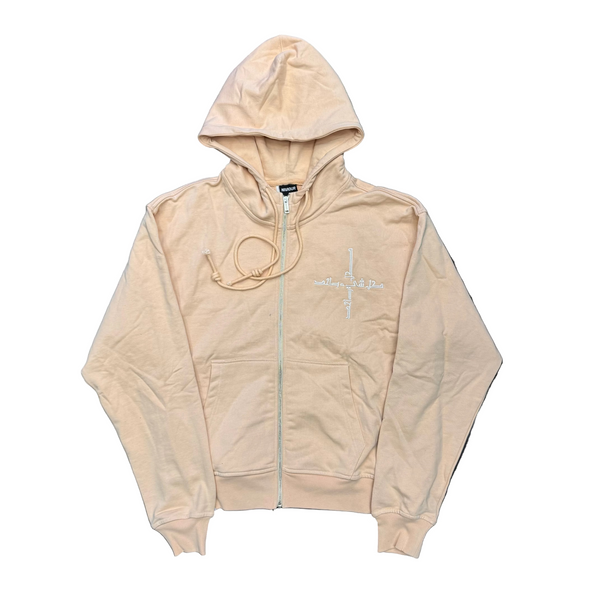 Niviour All Things Are One Zip Up Hoodie Beige