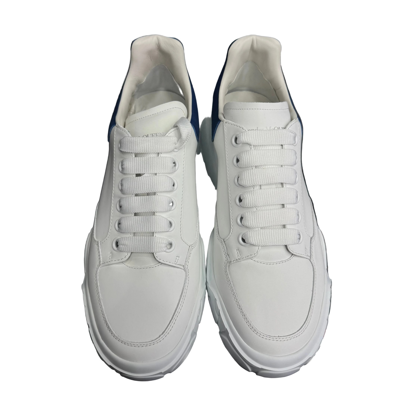 Alexander McQueen Oversized Court White Blue