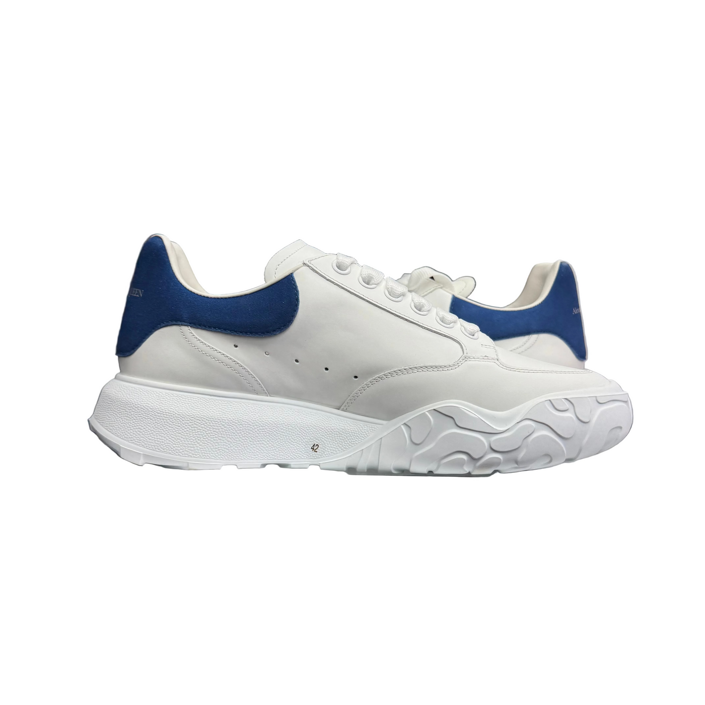 Alexander McQueen Oversized Court White Blue
