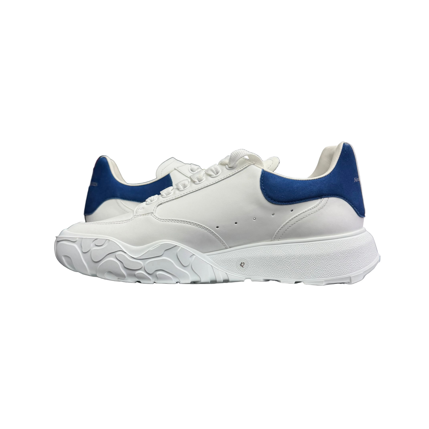 Alexander McQueen Oversized Court White Blue