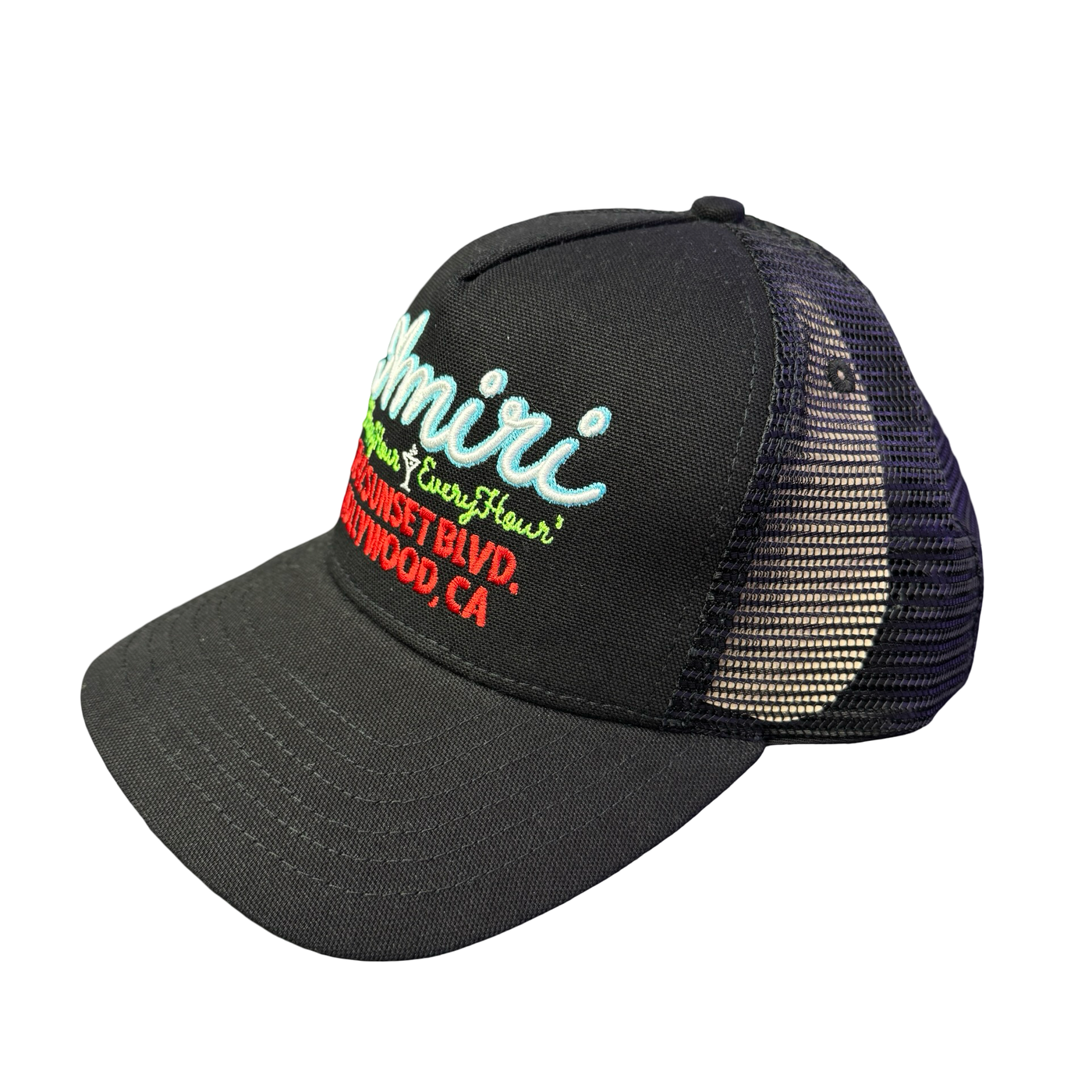 Amiri Neon Lights Trucker Hat Black