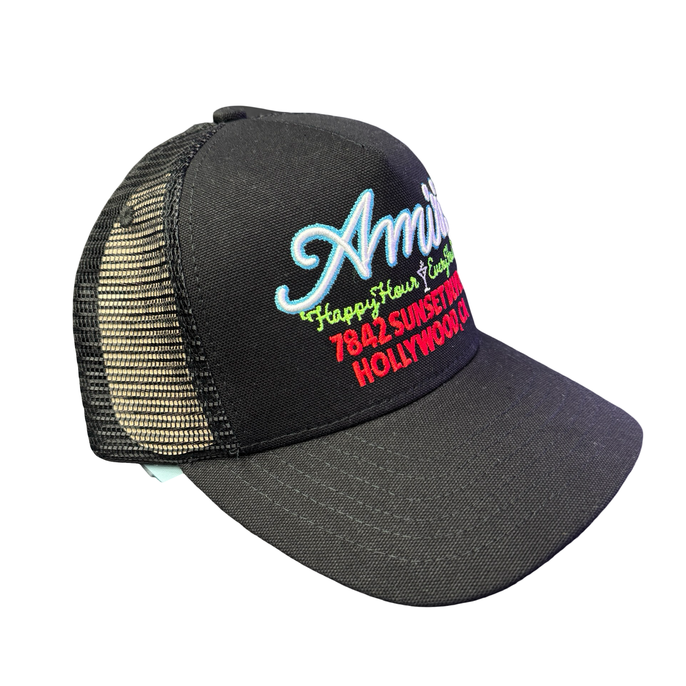Amiri Neon Lights Trucker Hat Black