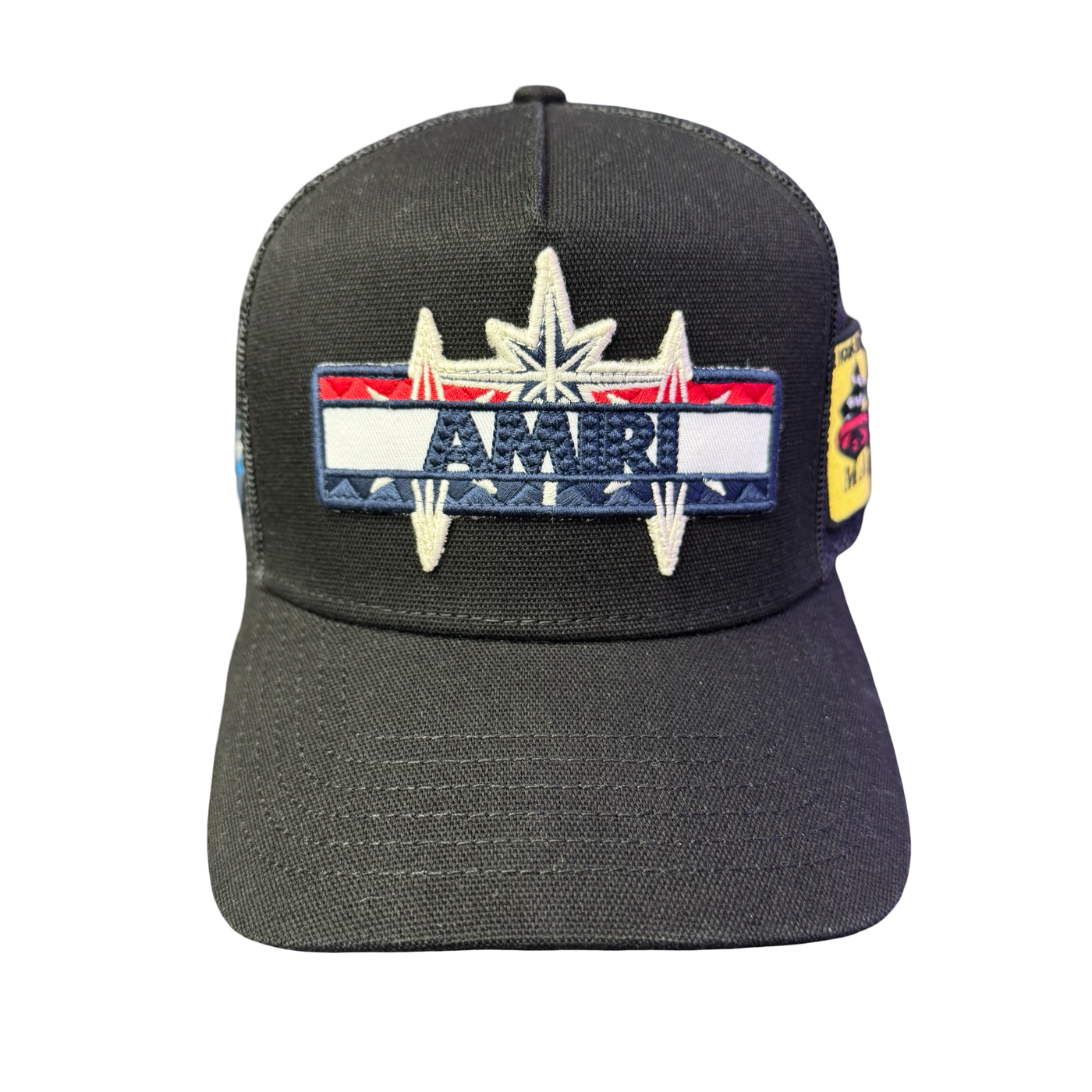 Amiri Station Patch Trucker Hat Black