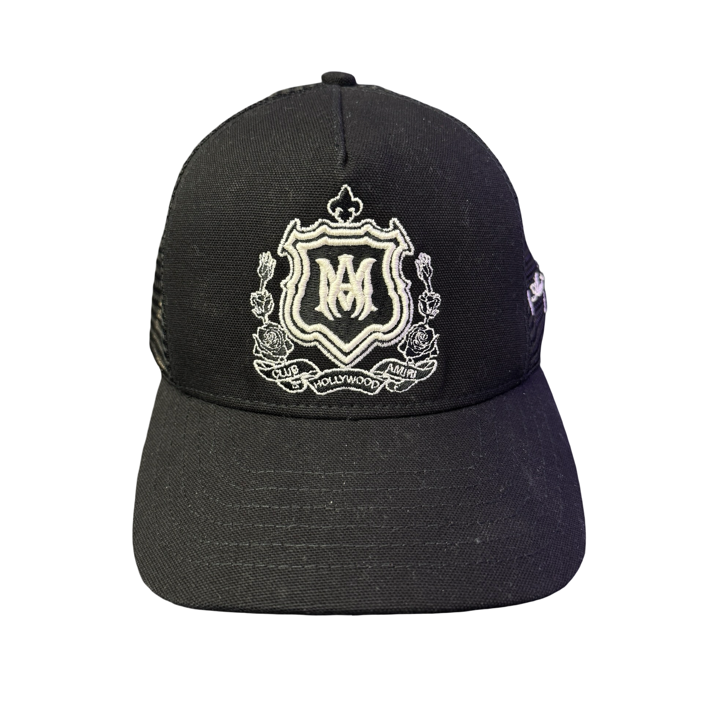 Amiri MA Crest Trucker Hat Black