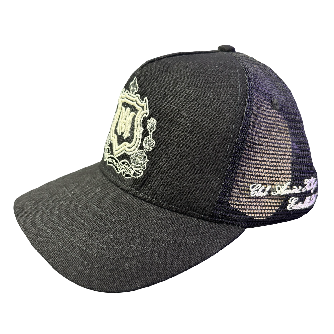 Amiri MA Crest Trucker Hat Black