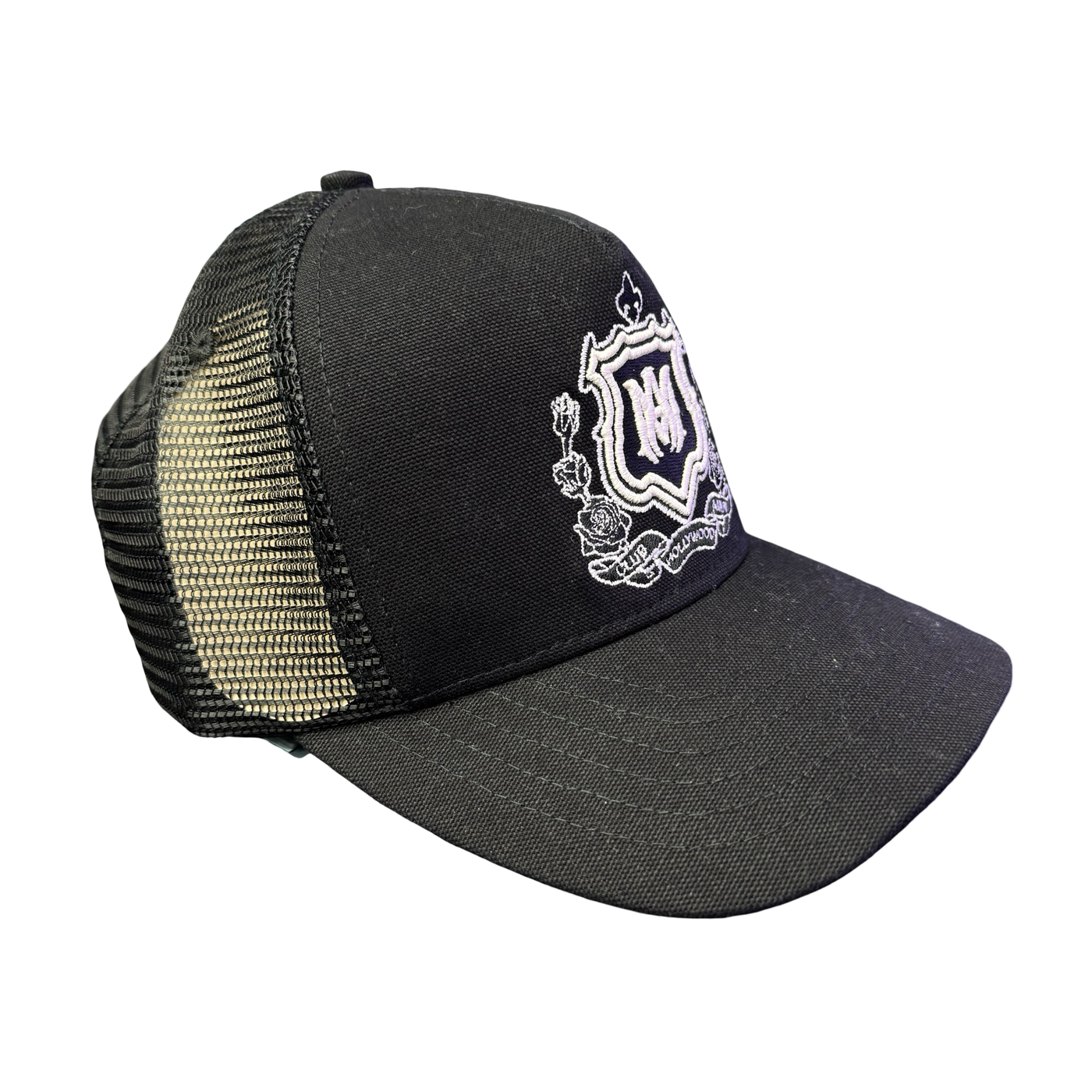 Amiri MA Crest Trucker Hat Black