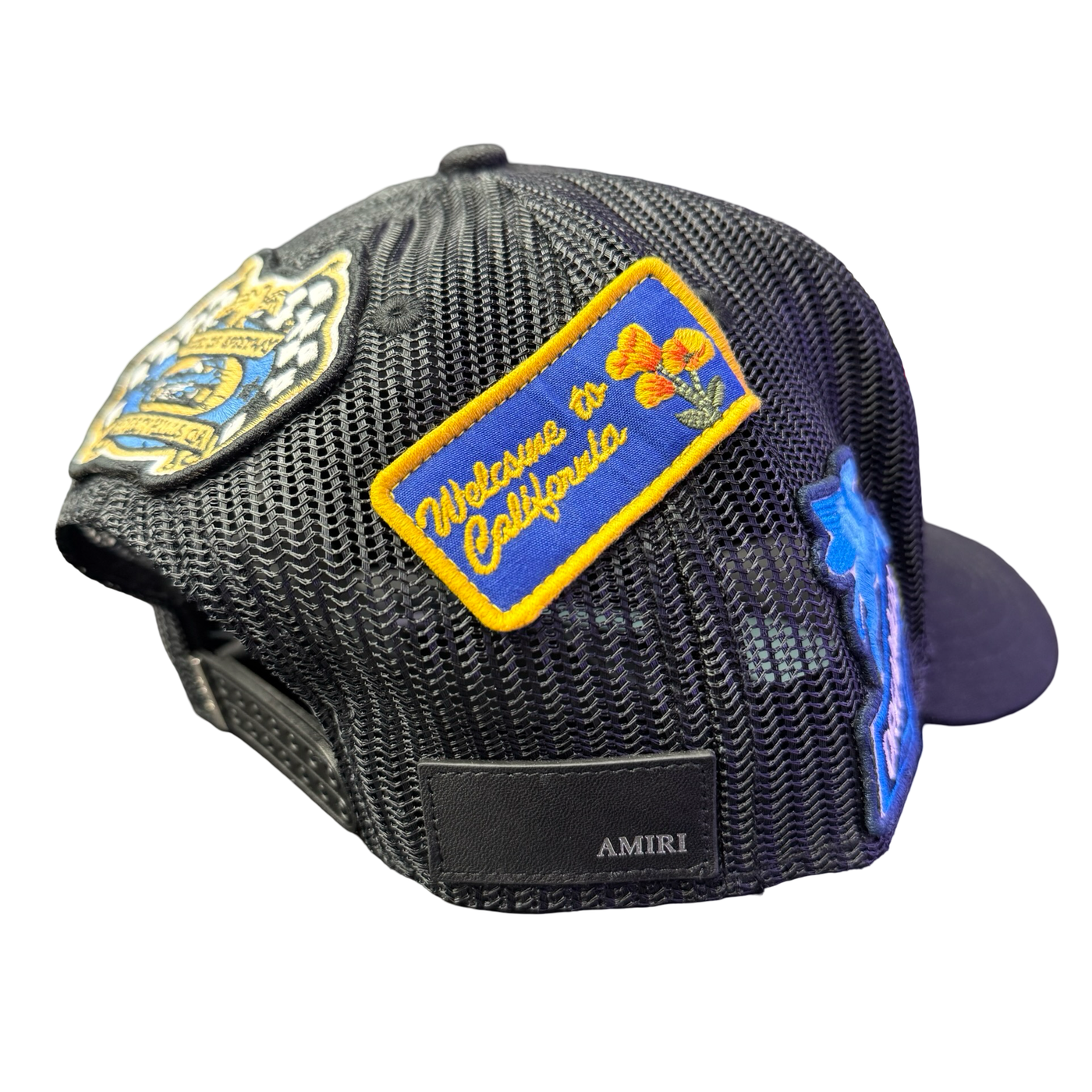 Amiri Station Patch Trucker Hat Black
