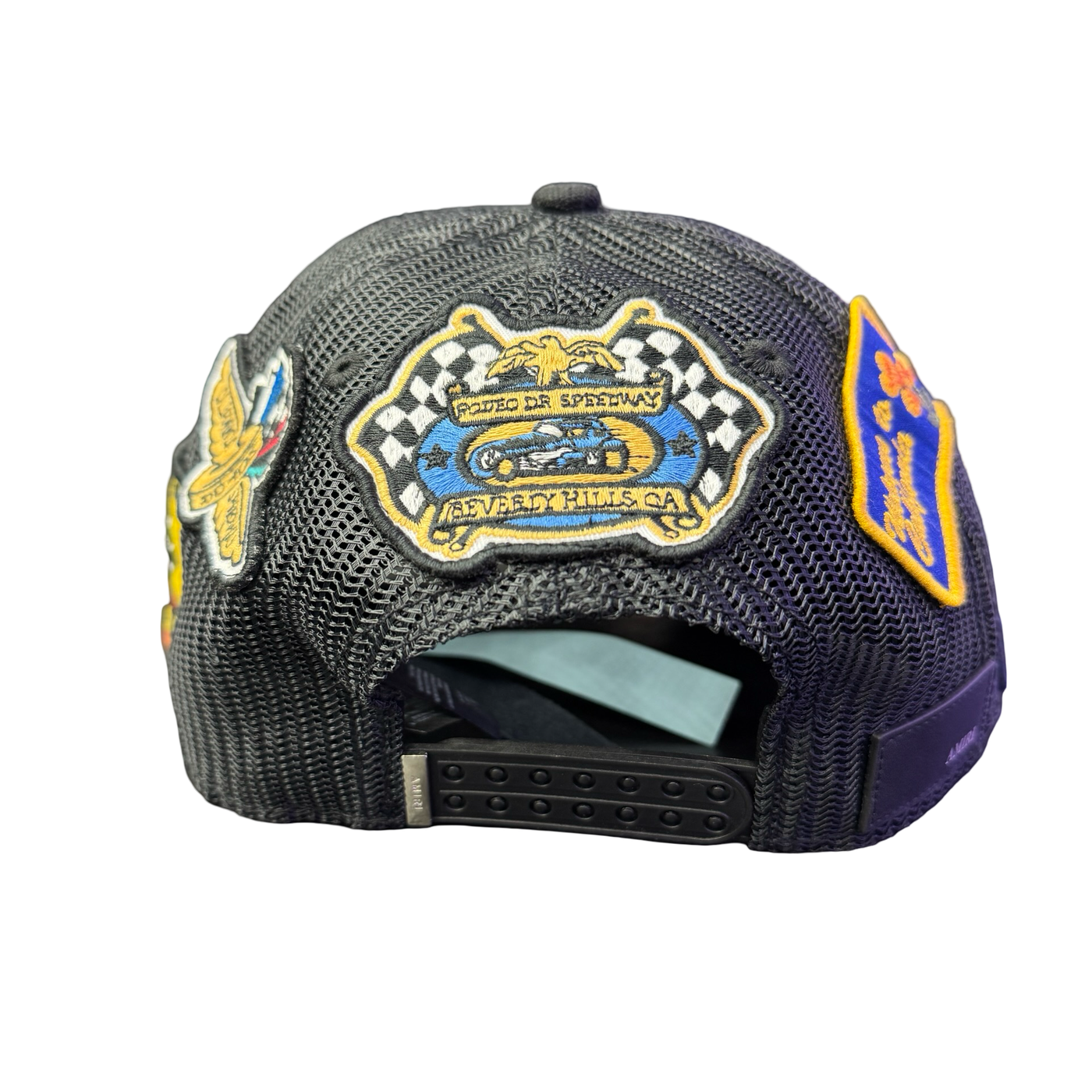 Amiri Station Patch Trucker Hat Black