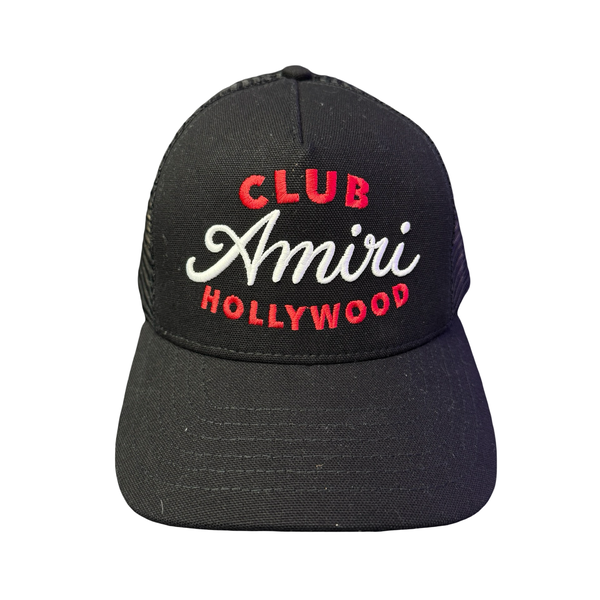 Amiri Club Trucker Hat Black