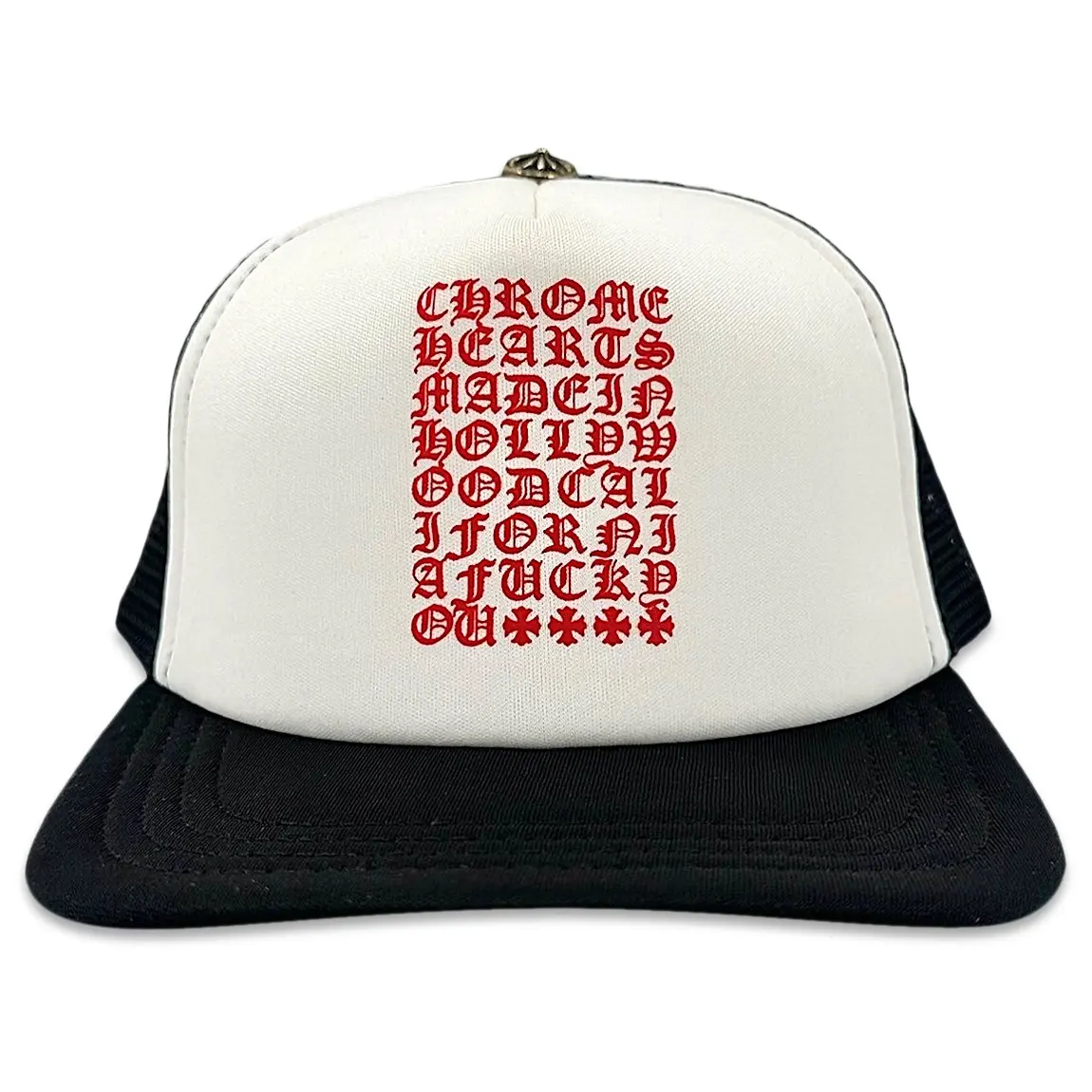 Chrome Hearts Eyechart Trucker Hat Black