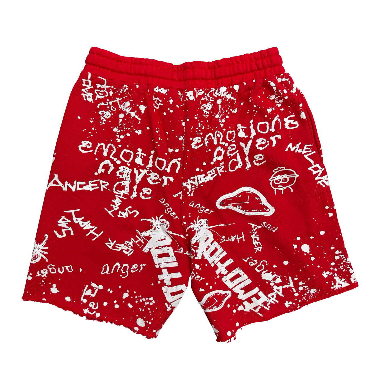Mixed Emotions Graffiti Shorts Red