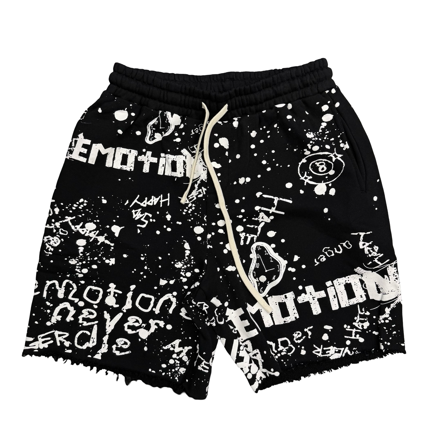 Mixed Emotions Graffiti Shorts Black