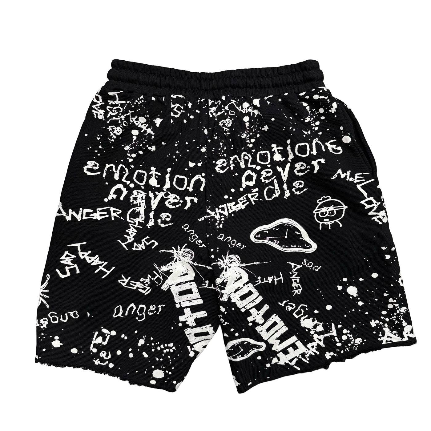 Mixed Emotions Graffiti Shorts Black
