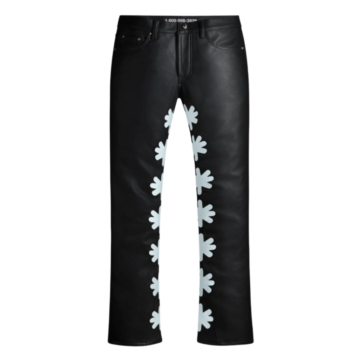 Lost SHDWS Blue Sun Logo Leather Pants
