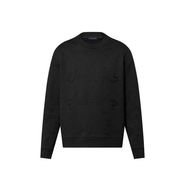 LV Embroidered Cotton Jersey Crewneck