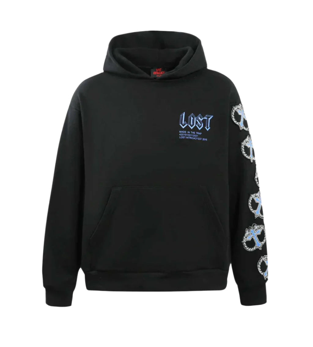 Lost Intricacy Mitt Black/Blue Hoodie