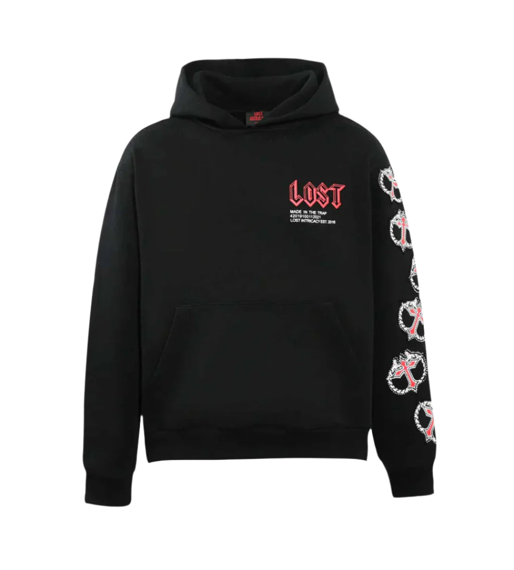 Lost Intricacy Mitt Black/Red Hoodie