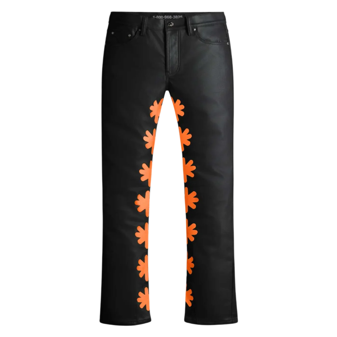 Lost SHDWS Orange Sun Logo Leather Pants
