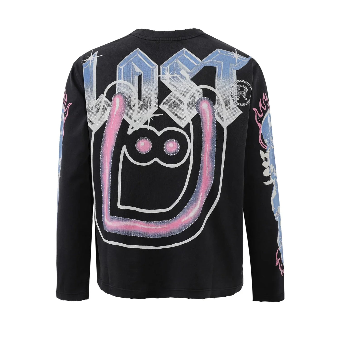 Lost Intricacy x Unknwnism L/S T-Shirt Black Blue Pink