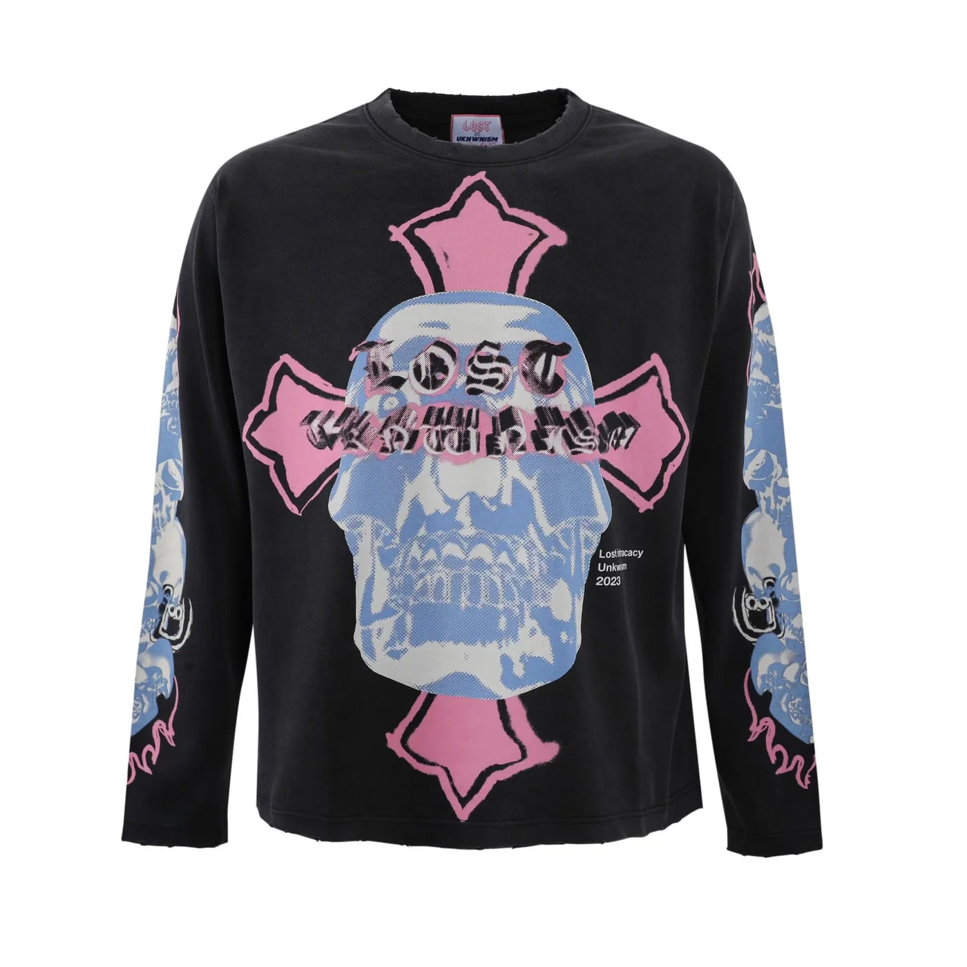 Lost Intricacy x Unknwnism L/S T-Shirt Black Blue Pink