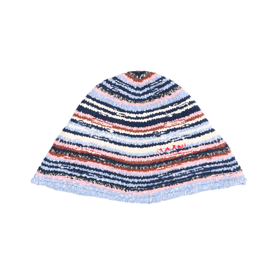 Marni Soft Cotton Multicolor Gauge 3 Hat Opal