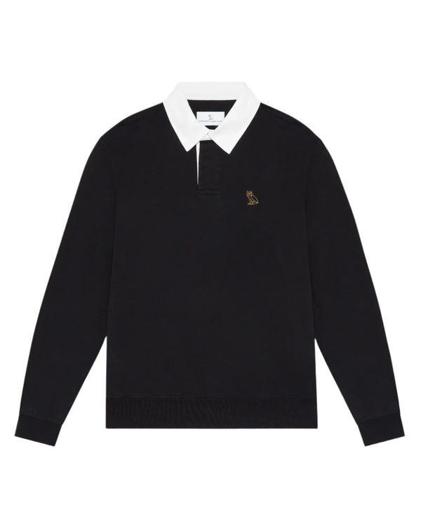 October's Very Own OVO Classic Rugby Black Polo
