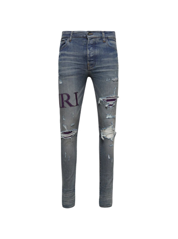 Amiri Serif Logo Clay Indigo Jeans