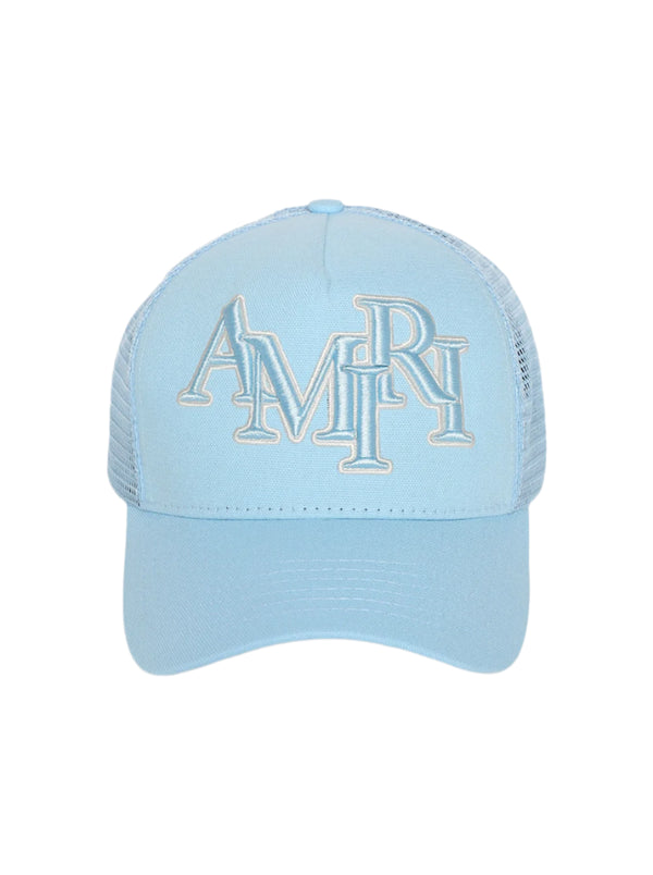 Amiri Staggered Logo Truck Hat Air Blue