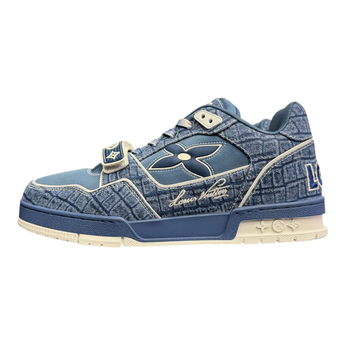 LV Monogram Denim Trainer Sneaker Blue