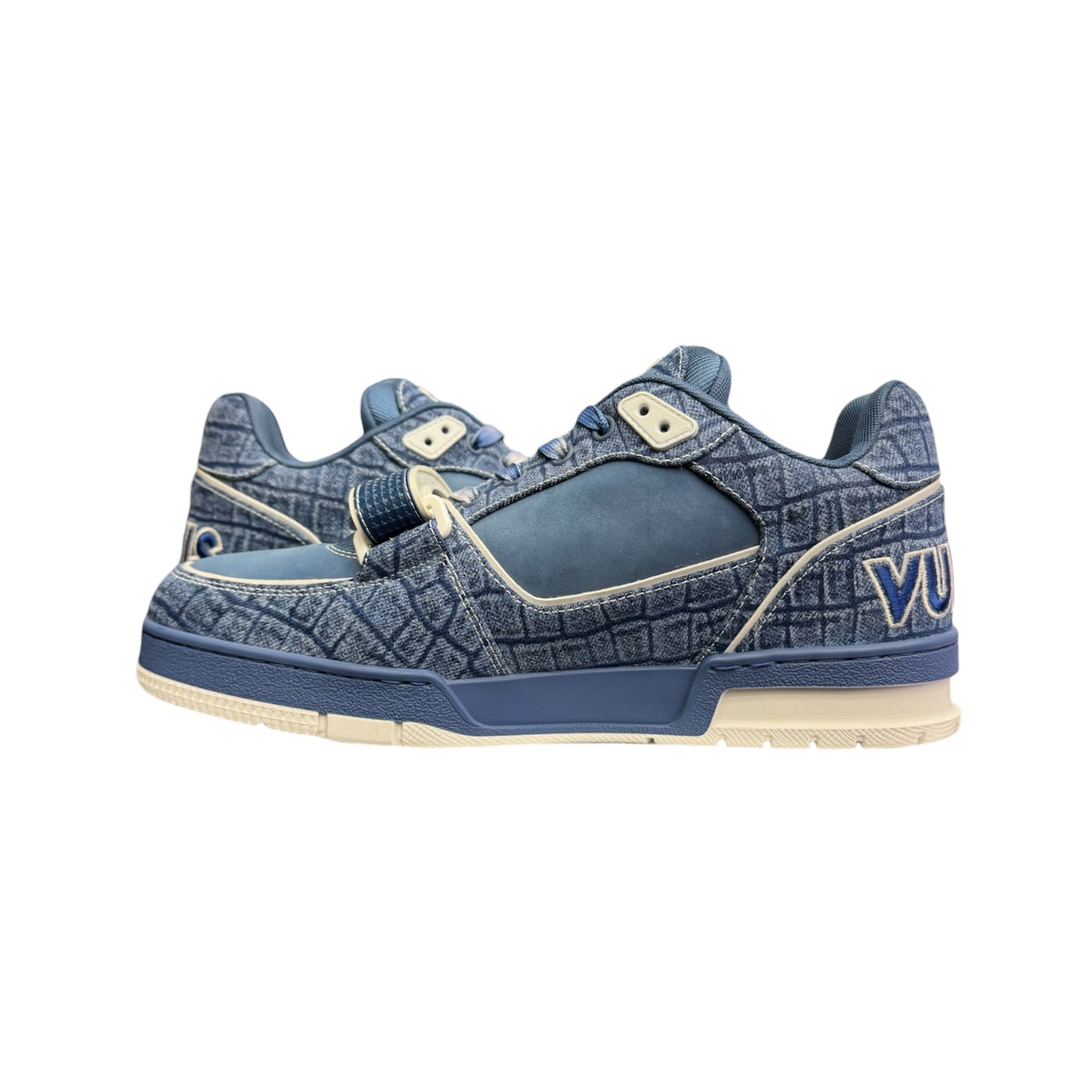 LV Monogram Denim Trainer Sneaker Blue