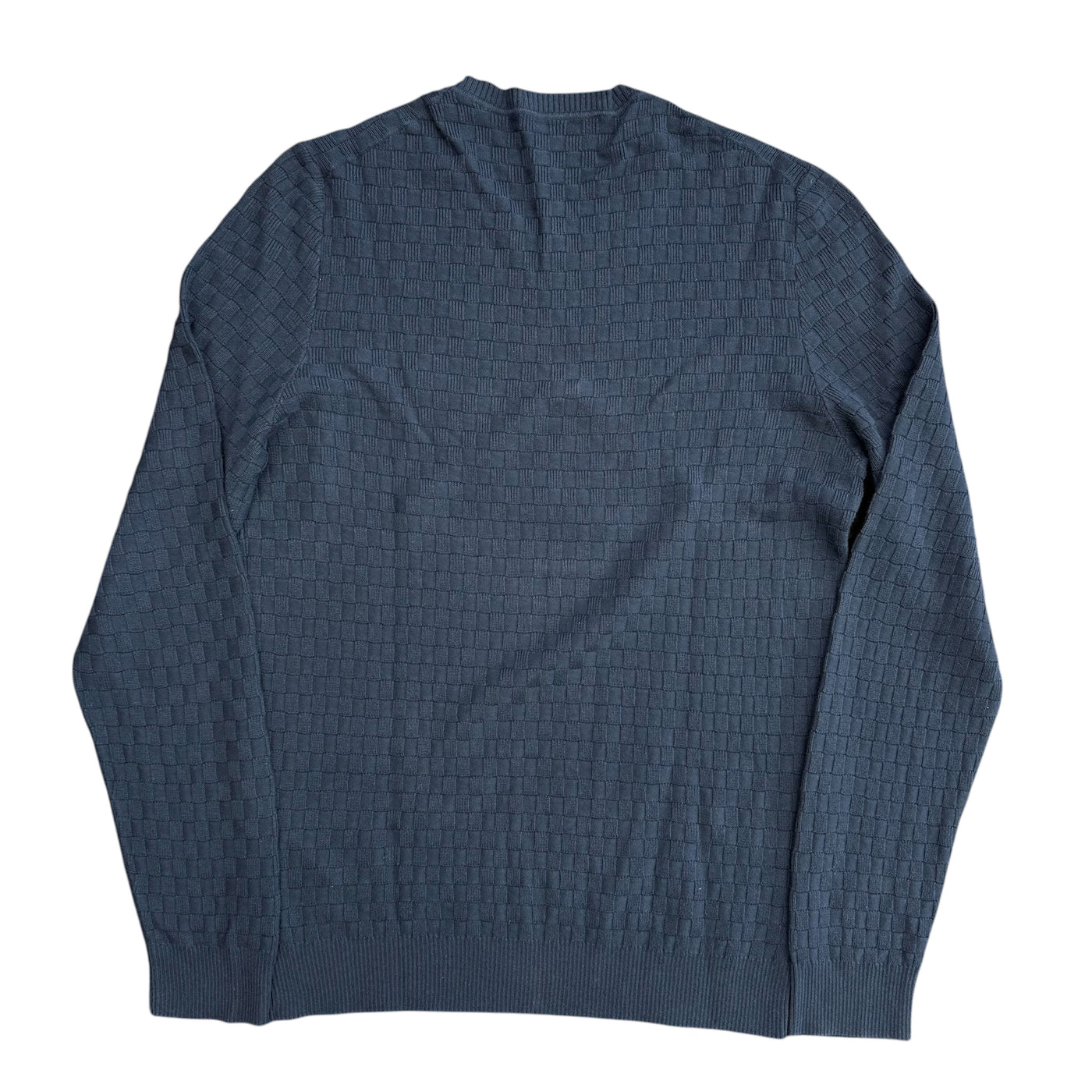 LV Damier Signature Wool Crewneck Sweater Blue