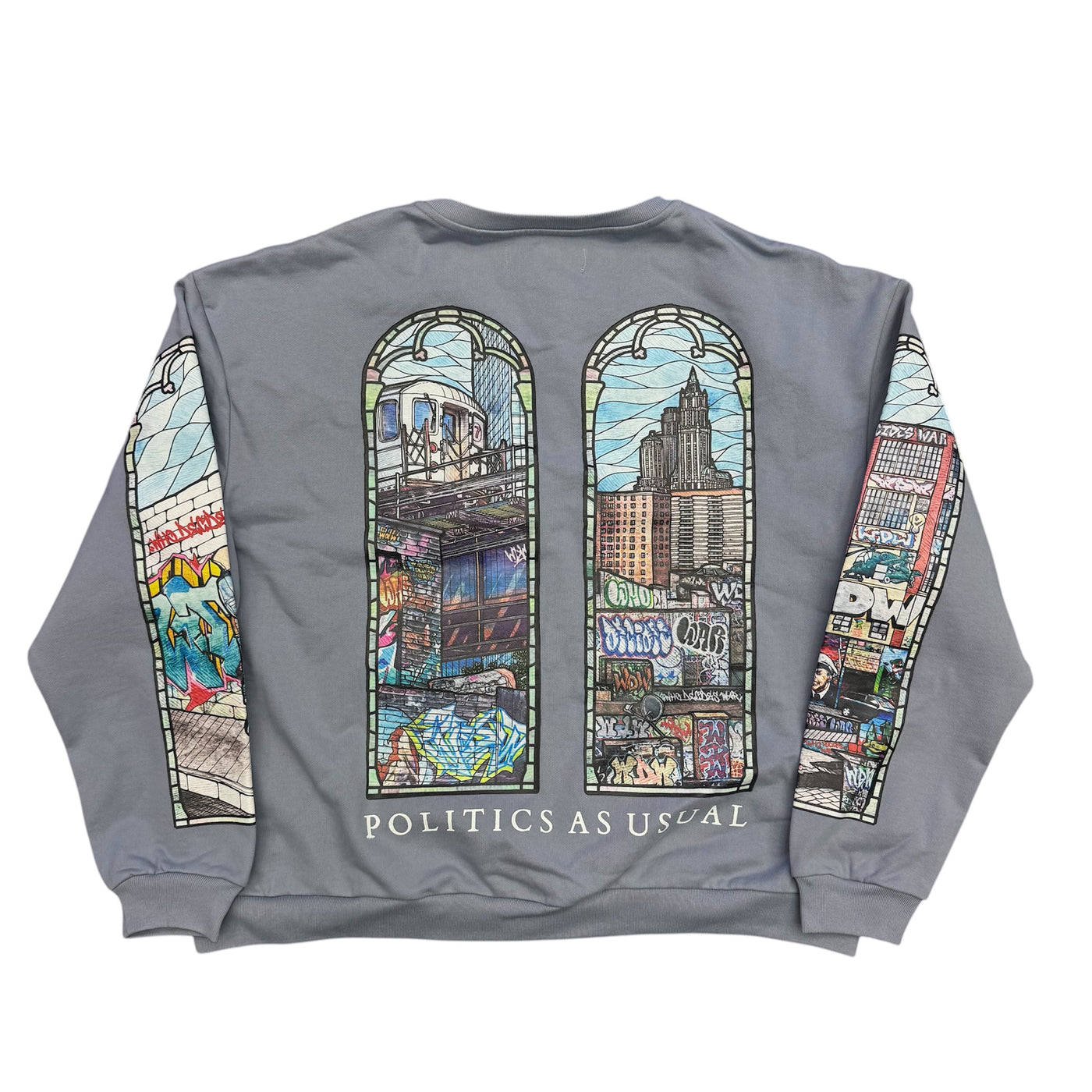 WDW Politics As Usual Crewneck Sweatshirt Periwinkle