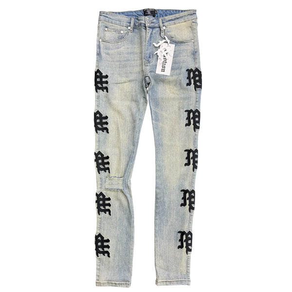 Mixed Emotions Desert Jeans Light Wash & Black