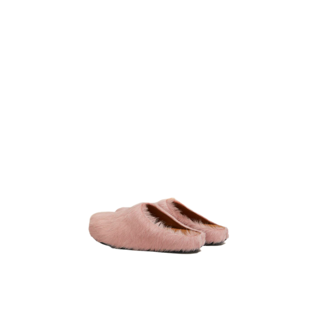 Marni Fussbett Longhair Calfskin Sabot Mules Pink