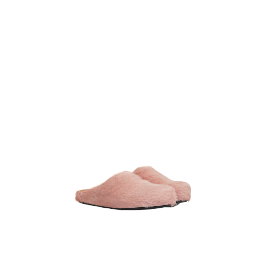 Marni Fussbett Longhair Calfskin Sabot Mules Pink