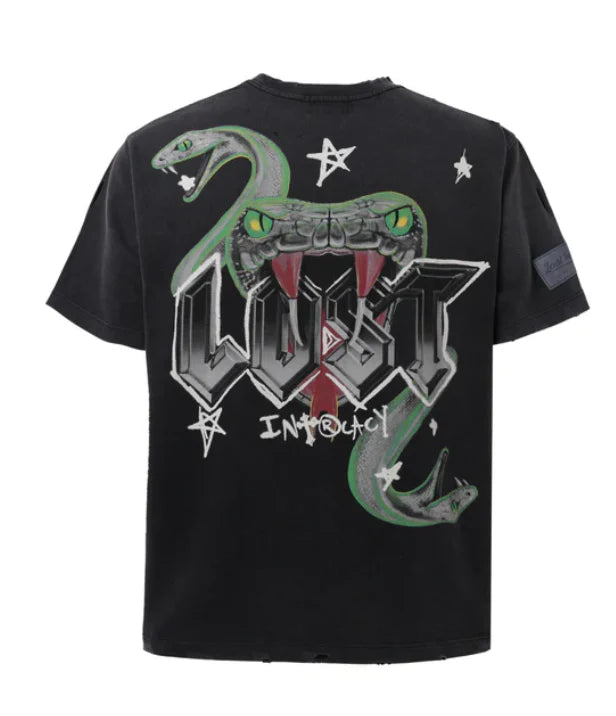 Lost Intricacy Medusa T-Shirt Black Wash