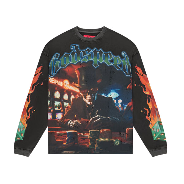 Godspeed Life is a Gamble Gray L/S