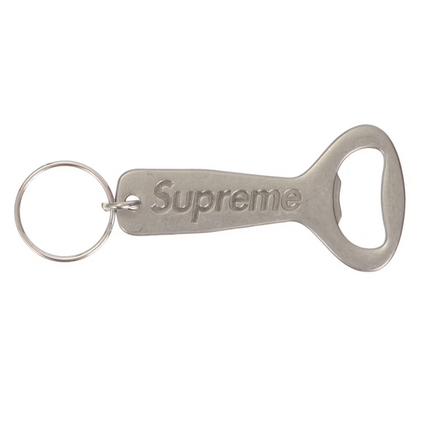Supreme Bottle Opener Keychain Silver