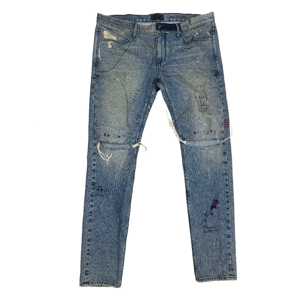 RTA Palm Springs Distressed Jeans Blue