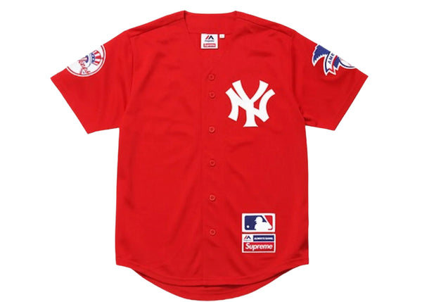 Supreme NY Yankees Baseball Jersey Red