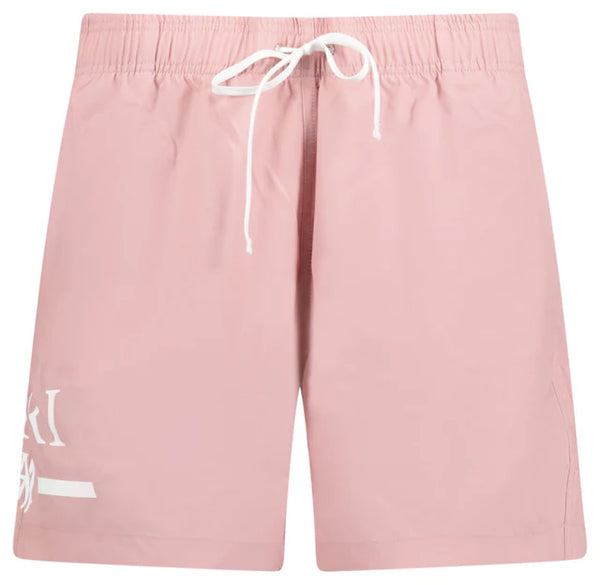 Amiri MA Bar Logo Swim Trunks Pink