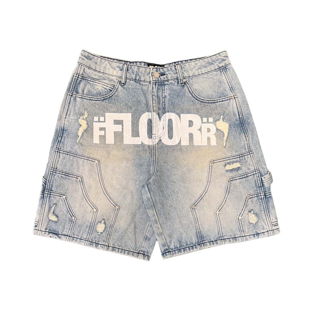 Floor 914 Uniform Jean Shorts Light Wash